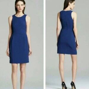 Theory Ballia Sheath Dress Navy Blue Size 6